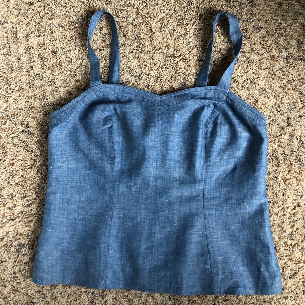 LOFT Linen Tank Top Crop Top